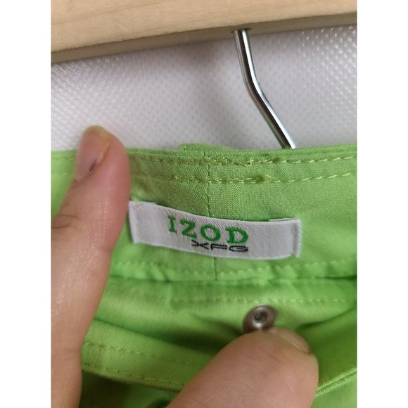 IZOD XFG Womens Athletic Golf Skort Size 10 Lime Green Slit Pockets Activewear - Picture 4 of 9